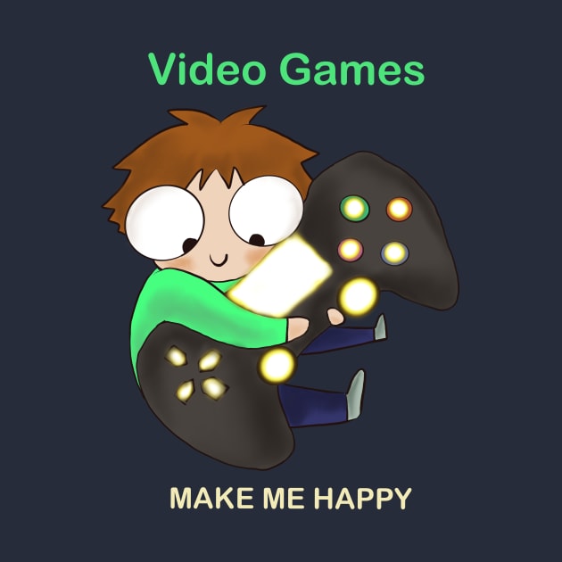 Video games make me happy by kozinoart