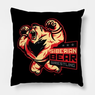 Siberian Bear Wrestling Pillow