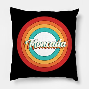 Moncada Name Shirt Vintage Moncada Circle Pillow