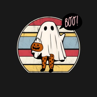 Cute Ghost boo - retro vintage design T-Shirt