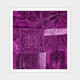 Purple Abstract Tapestry Pattern Art Print Pattern Design Magnet