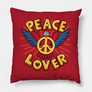 Peace Lover Anti-War Dove Cute Doodle Meme Pillow