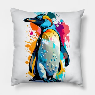 Emperor Penguin - Cute King Penguin Colourful Pillow