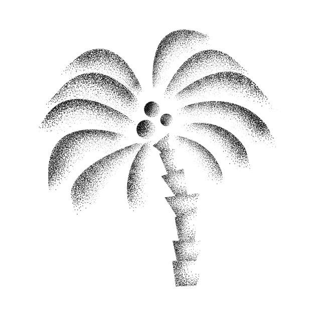 Pointillism palm tree by JDP Designs