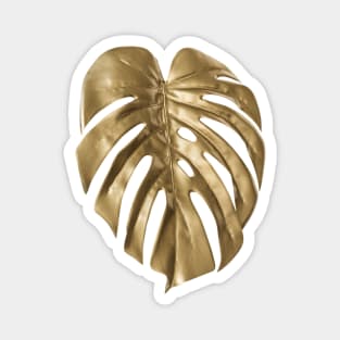 Golden Leaf Of Monstera Deliciosa - Monstera Plant Magnet