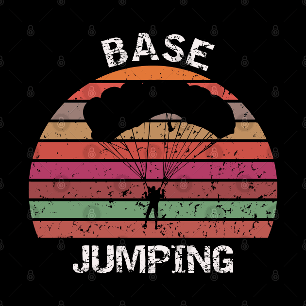 Base Jumping - retro sunset design by BB Funny Store