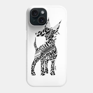 mexican xoloitzcuincle ecopop dog in tototac pattern Phone Case