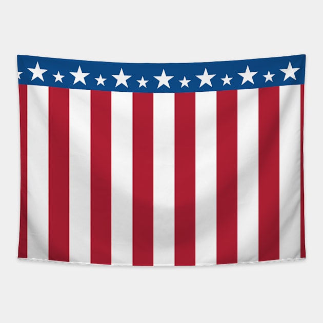 American Flag Pattern Tapestry by GraphicBazaar