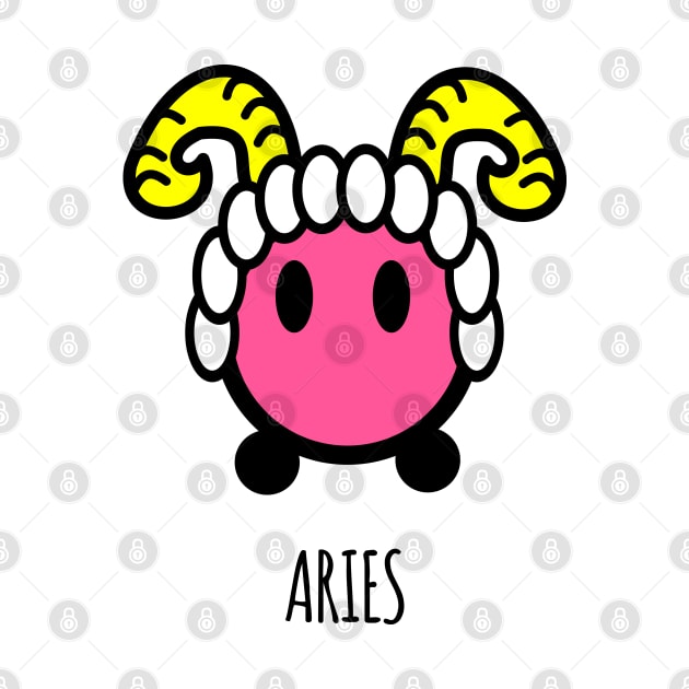 Horoscope - Cute zodiac - Aries (white) by LiveForever