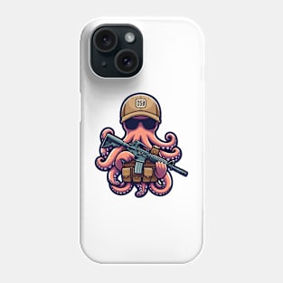 Tactical Octopus Adventure Tee: Where Intelligence Meets Style Phone Case