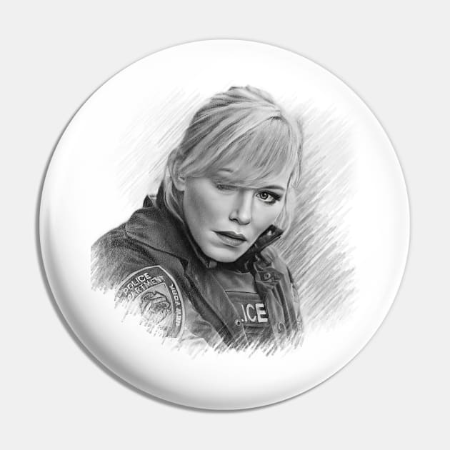 SVU: Amanda Rollins Pencil Sketch Pin by akastardust