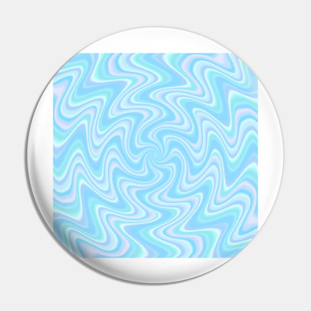 Pastel Blue Abstract Spiral Pin by Trippycollage