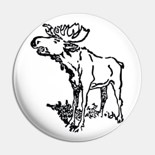 Moose - Handraw Pin