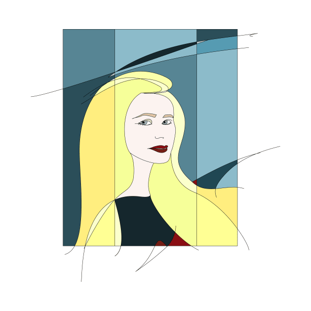 Euphoria Jaune #woman #girl #beauty #fineart #popart #home #decor #fashion #buyart #artprint #minimal #drawing by Kirovair