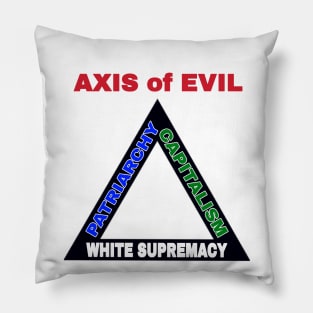 The AXIS of EVIL - White Supremacy - Patriarchy - Capitalism - Front Pillow