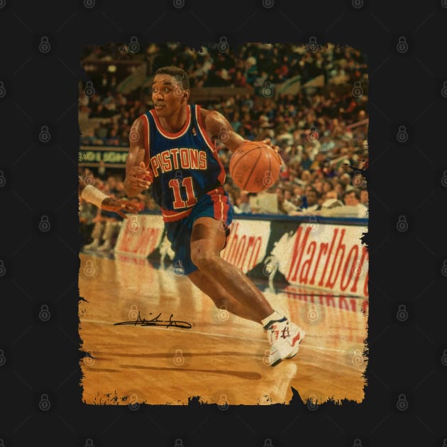 Isiah Thomas - Vintage Design Of Basketball by JULIAN AKBAR PROJECT