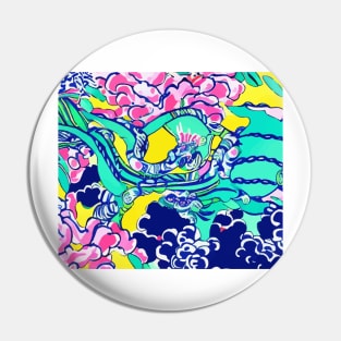 Abstract chinoiserie pattern Pin