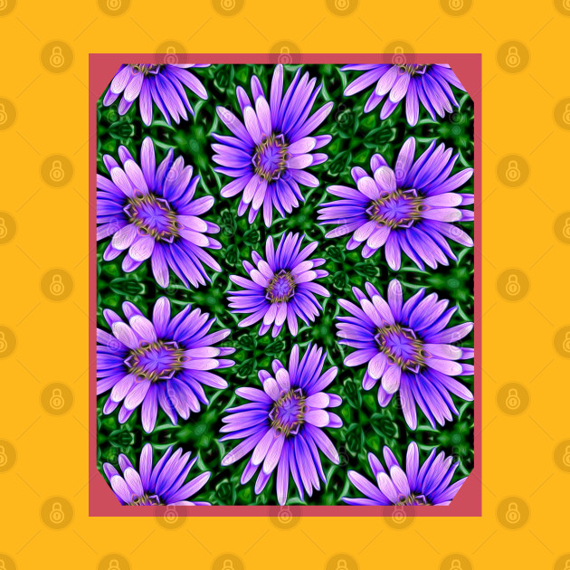 Cute Purple Aster Pattern by PatternFlower