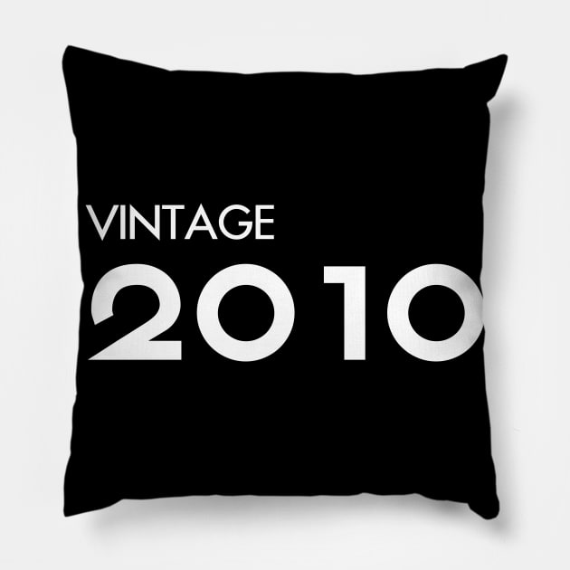 Vintage 2010 Gift 10th Birthday Party Pillow by Damsin