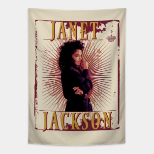 Janet Jackson | Brown vintage style poster | 1986 Tapestry