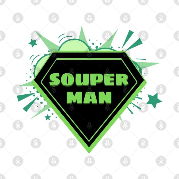 souper man, funny soup by TrendsCollection