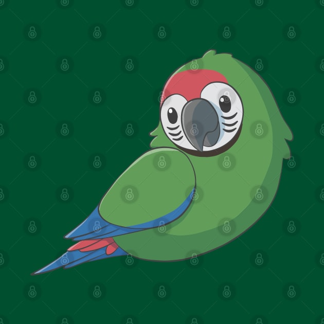 Cute fluffy military macaw by AniBeanz