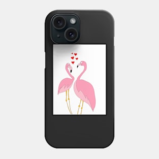 Flamingos in Love Phone Case