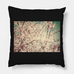 White Cherry Plum flowers Pillow