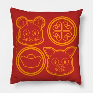 CNY: YEAR OF THE RAT COINS Pillow