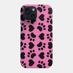 paw love heart 1 Phone Case