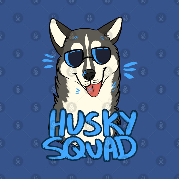 Disover HUSKY SQUAD (gray) - Siberian Husky - T-Shirt