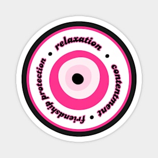 pink evil eye Magnet