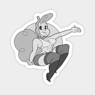 Doozy Lulu in Black and White Magnet