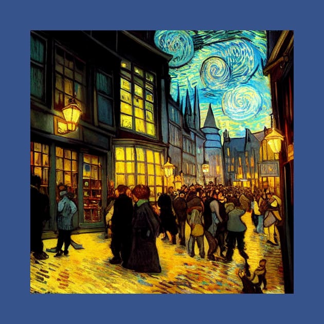 Starry Night in Diagon Alley by Grassroots Green