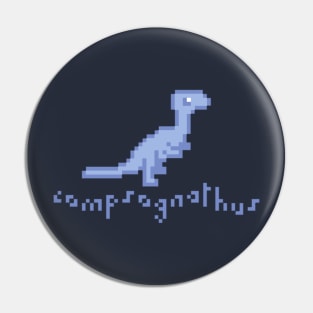 Pixel Art Compsognathus Pin