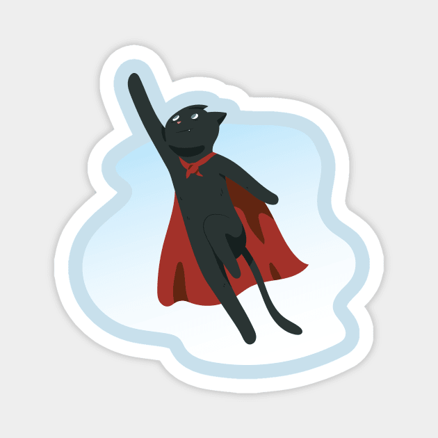 Super Hero Cat Magnet by LR_Collections