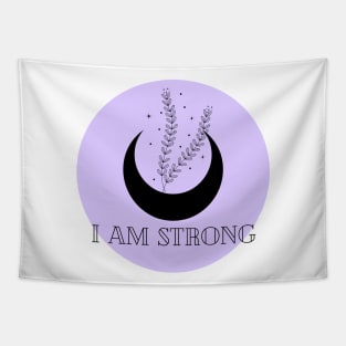 Affirmation Collection - I Am Strong (Purple) Tapestry