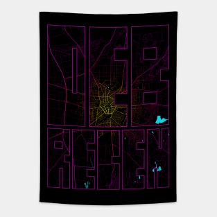 Debrecen, Hungary City Map Typography - Neon Tapestry