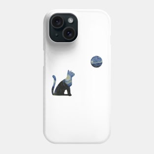 Cat Moon Van Gogh Style Phone Case