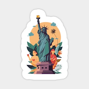 Aapi month gift :Asian Pacific American Heritage Month, Statue of Liberty Magnet