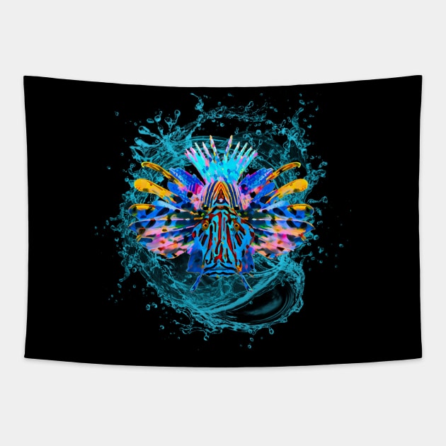 The firefish in color Tapestry by UMF - Fwo Faces Frog