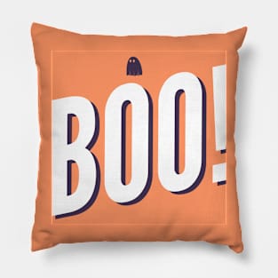 Boo! happy halloween Pillow