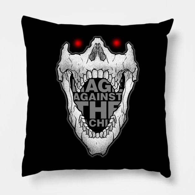 Skullhead halloween Pillow by Mechanism Apparel