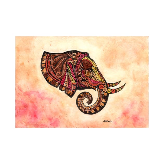 Mandala elephant variant 2 by Kunst und Kreatives