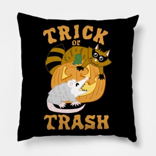 Cute Trick or Trash Buddies Pillow