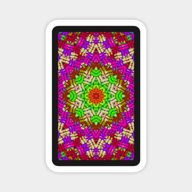 Abstract pattern, symmetrical 2 Magnet by Hujer