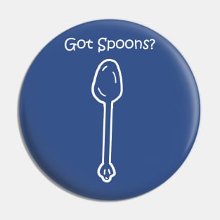 Got Spoons? White Pocket Pin