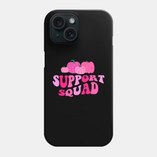 Groovy Support Squad Pumpkins Fall Breast Cancer Awareness Phone Case