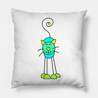 cute Cat Doodle Pillow