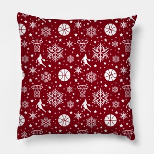 Basketball Christmas Wrapping Paper Pattern Pillow